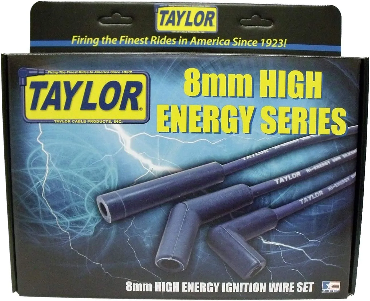 Taylor Cable 64658 High Energy 8-Cylinder Spark Plug Wire Set - Blue