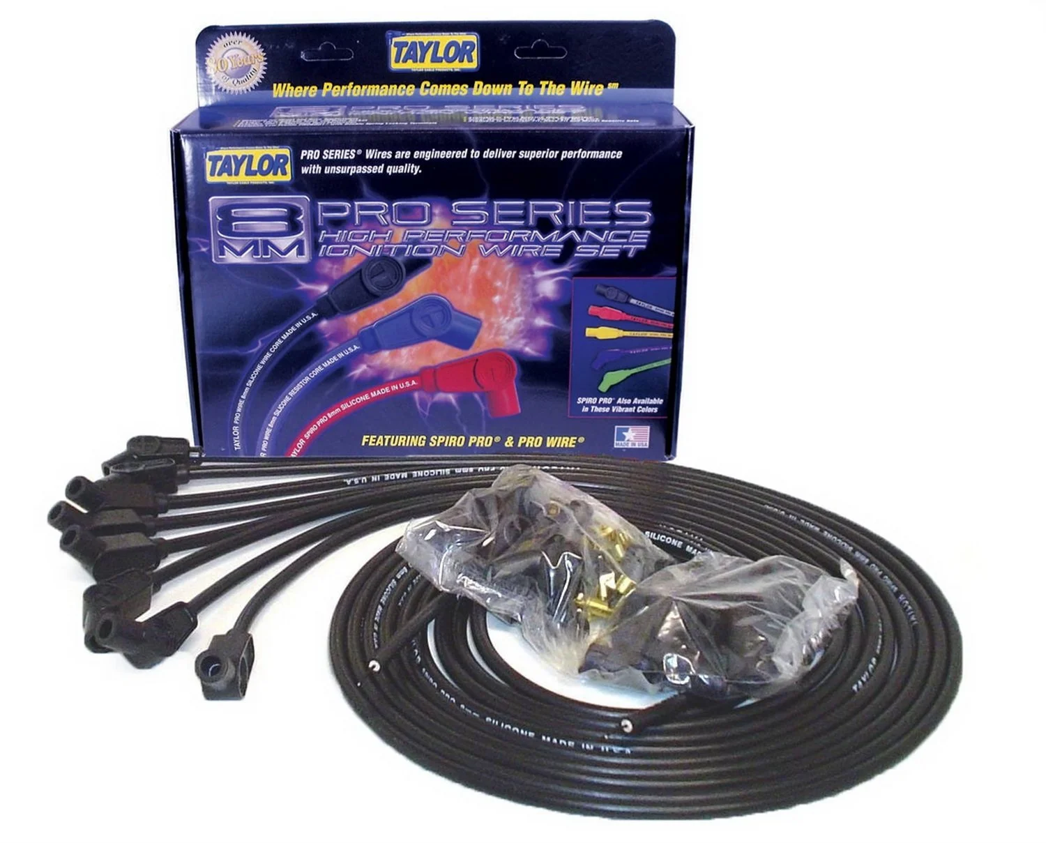 Taylor Cable 73053 Spiro-Pro Black Spark Plug Wire Set