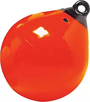 Taylor Made Tuff End Buoy, Orange (21") – Flexible, Strong, Marine-Grade Vinyl Buoy for 25-40 Foot Boats – Easy-to-use