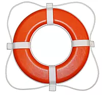 Taylor Made Foam Ring Buoy - 24" - Orange w/White Grab Line