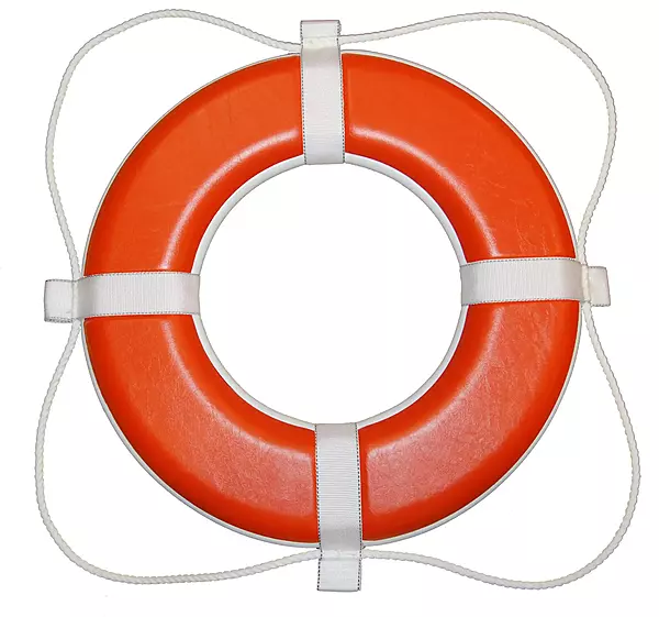 Taylor Made Foam Ring Buoy - 24" - Orange w/White Grab Line