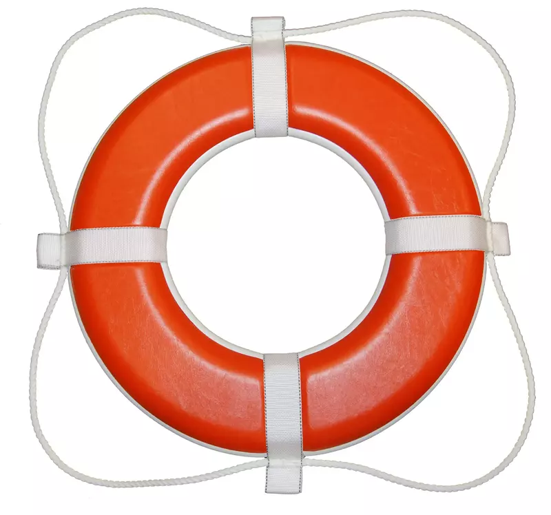 Taylor Made Foam Ring Buoy - 24" - Orange w/White Grab Line