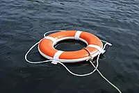 Taylor Made Foam Ring Buoy - 24" - Orange w/White Grab Line