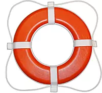 Taylor Made Foam Ring Buoy - 24" - Orange w/White Grab Line