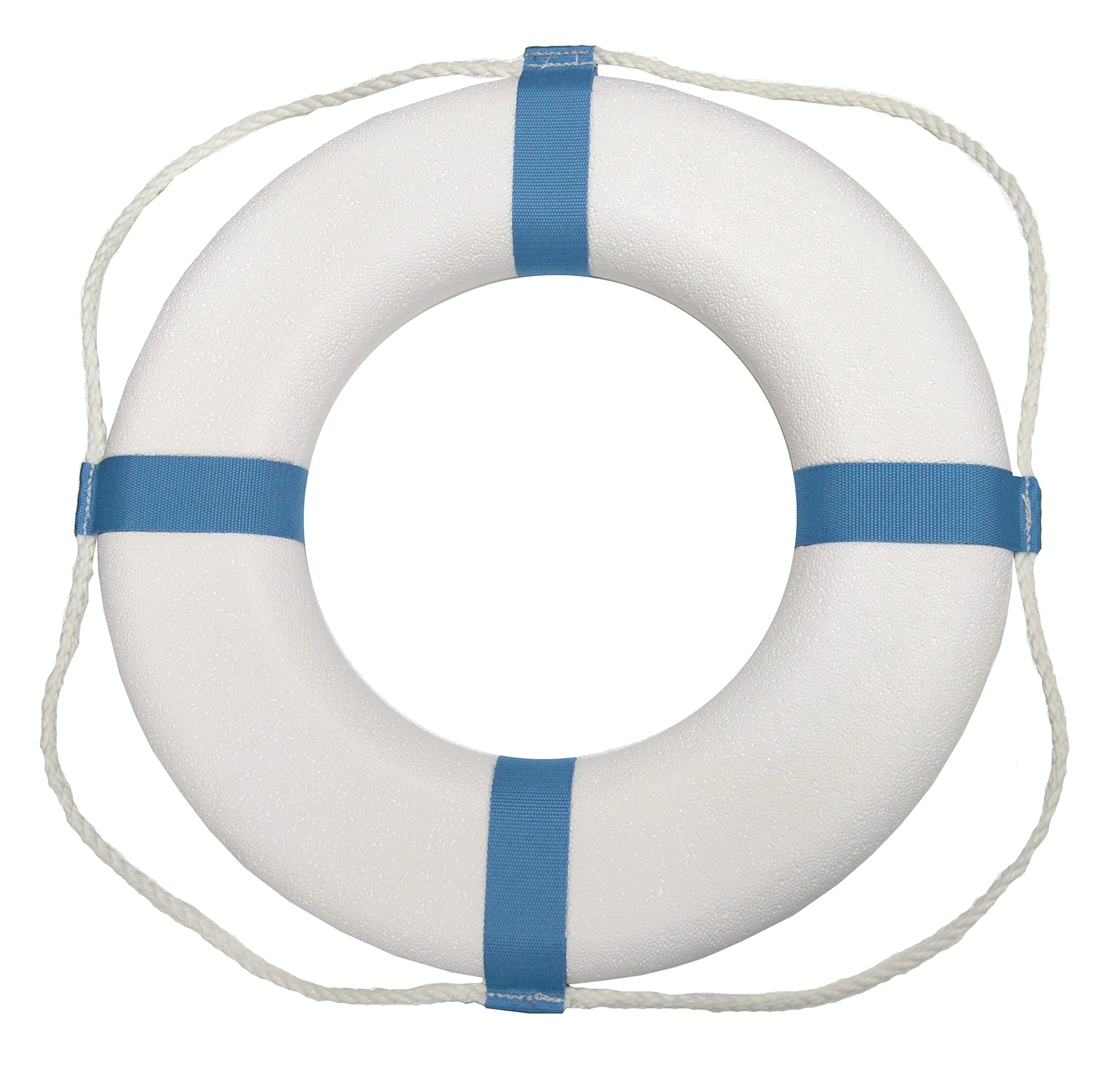 Taylor Made Decorative Life Ring 25" White with Blue Stripes - Model 373