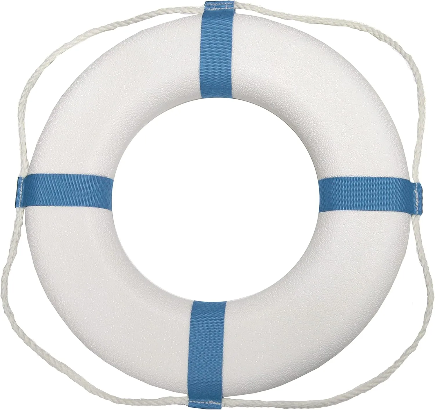 Taylor Made Decorative Life Ring 25" White with Blue Stripes - Model 373