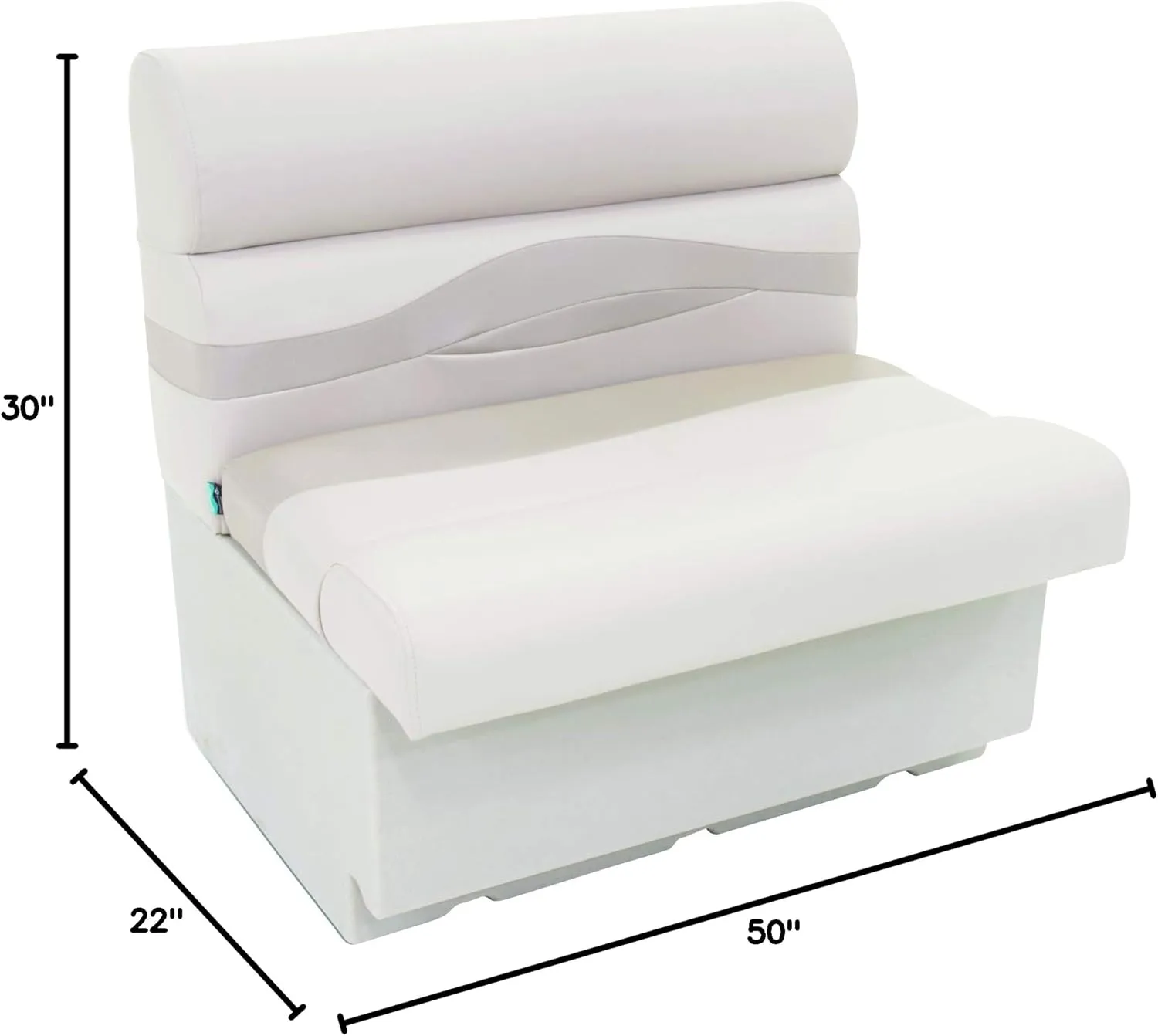 TAYLOR MADE PRODUCTS 50" Pontoon Boat Bench Seat with Storage