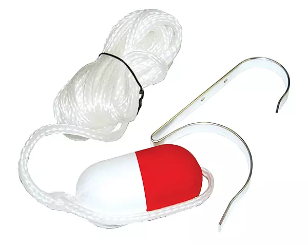Taylor Made 374 Ring Buoy Holder with 60-Feet White Heaving Line