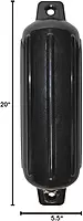 TAYLOR MADE 252007 Storm Gard Inflatable Vinyl Fender - 5.5" x 20", Black Onyx