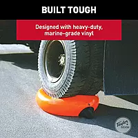 Taylor Made Tuff End Buoy, Orange (21") – Flexible, Strong, Marine-Grade Vinyl Buoy for 25-40 Foot Boats – Easy-to-use