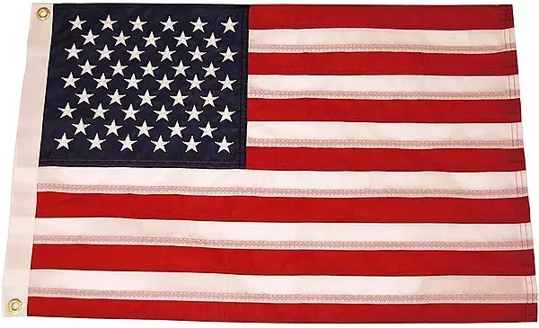 Taylor Made Sewn American Flag for Boats, 12" x 18", Marine-Grade Nylon, Fade Resistant, Brass Grommets