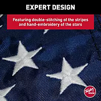Taylor Made Sewn American Flag for Boats, 12" x 18", Marine-Grade Nylon, Fade Resistant, Brass Grommets