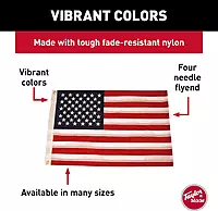 Taylor Made Sewn American Flag for Boats, 12" x 18", Marine-Grade Nylon, Fade Resistant, Brass Grommets