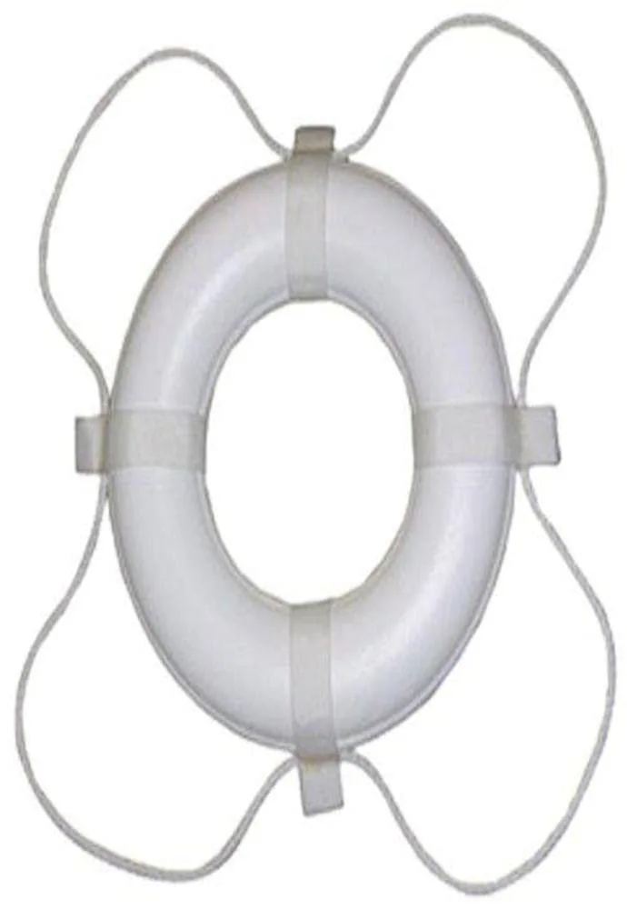 TaylorMade Vinyl Coated Foam Life Ring with White Grab Lines, 24"