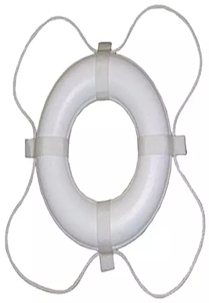 TaylorMade Vinyl Coated Foam Life Ring with White Grab Lines, 24"