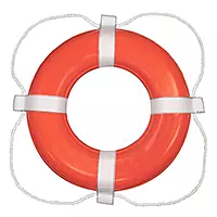 Taylor Made Products 383 30 Life Ring, Orange with White Rope