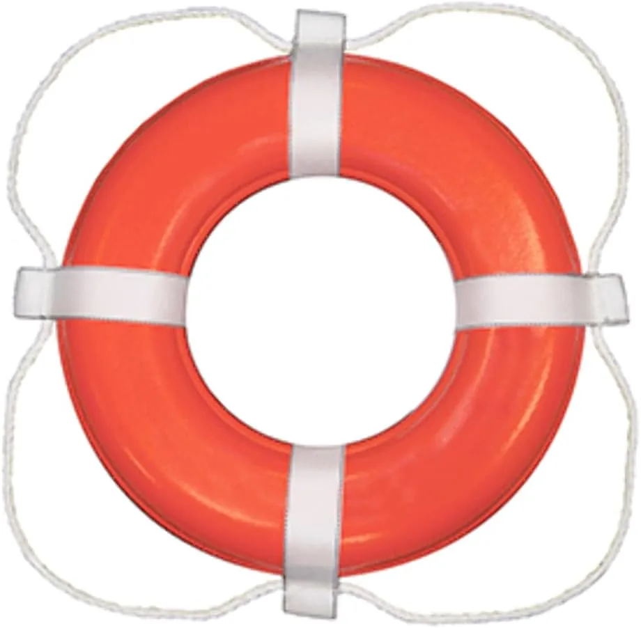 Taylor Made Products 383 30 Life Ring, Orange with White Rope