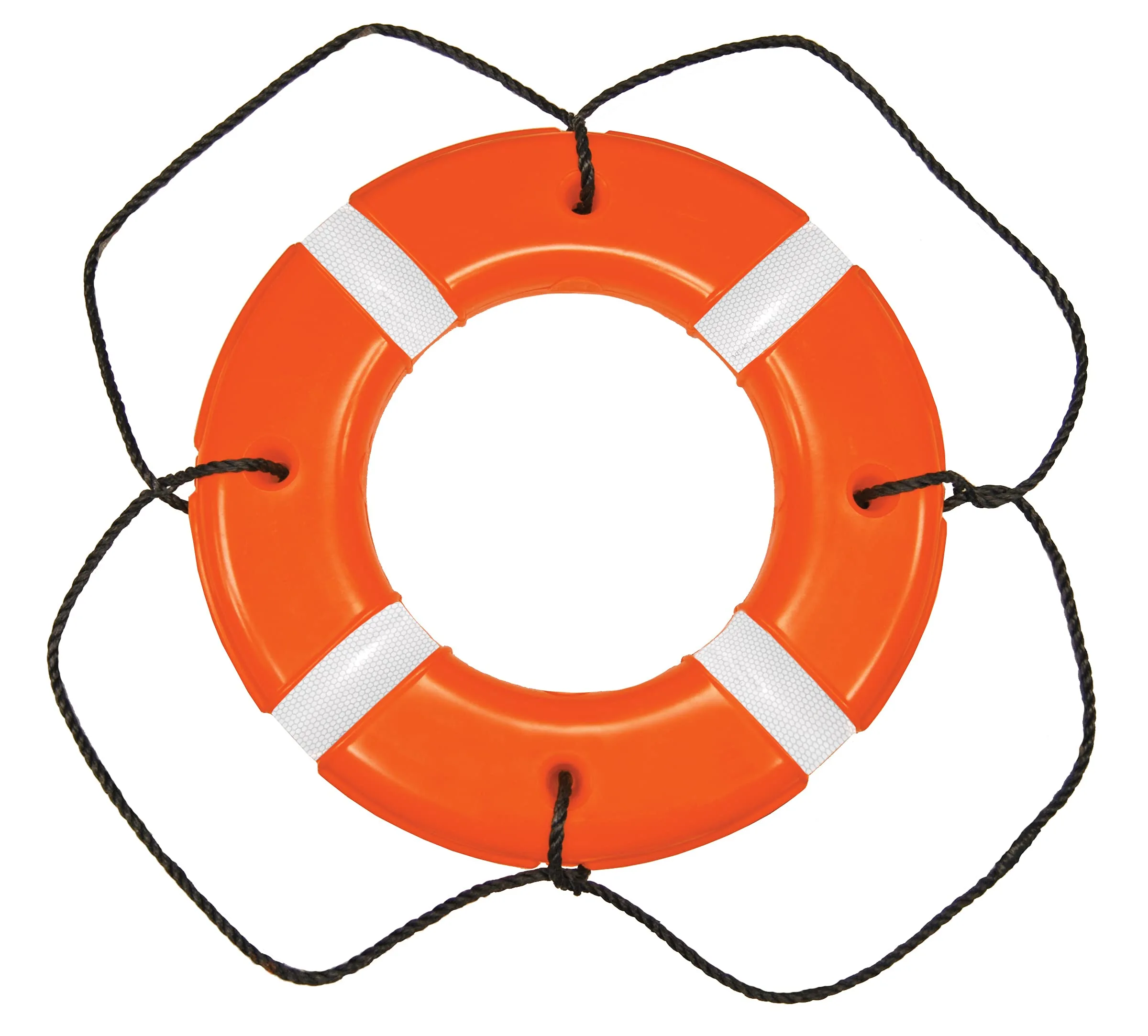 TAYLOR MADE PRODUCTS Polyethylene Shell Life Ring with Black Grab Lines SOLAS Approved 30" Orange