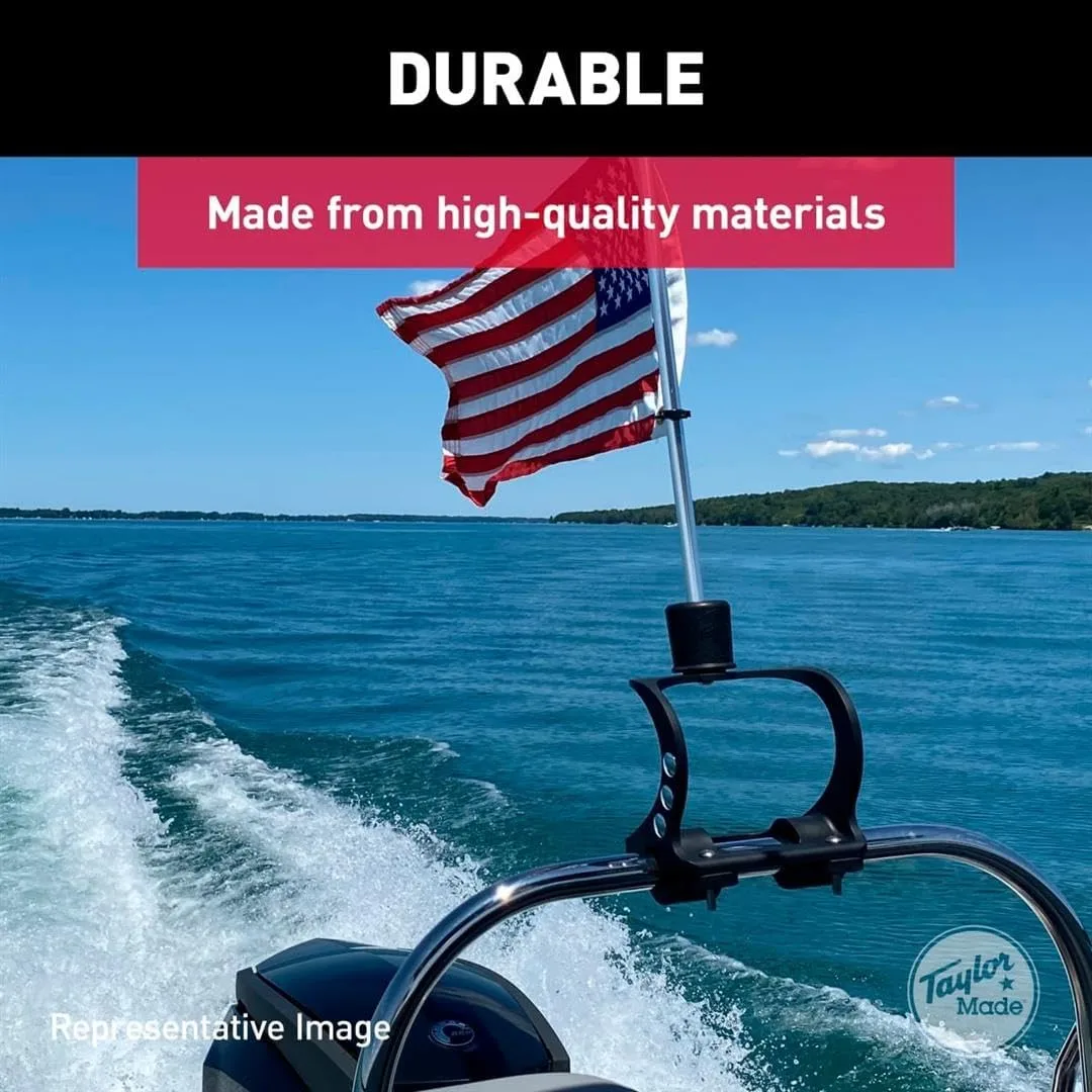TaylorMade KW-Series Flagpole Mount for Boats - Universal Clamp-On