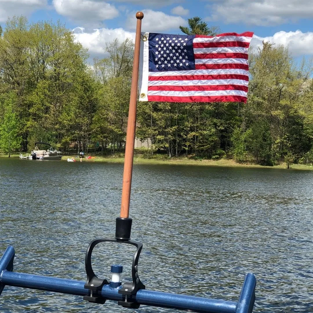 TaylorMade KW-Series Flagpole Mount for Boats - Universal Clamp-On