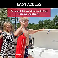 TAYLOR MADE Stow 'N Go Small Fiberglass Deep Dock Box, White (27"H x 46"W x 26"D)