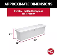 TAYLOR MADE Stow 'N Go Dock Box - Large 24 x 85 x 22 Inch - White