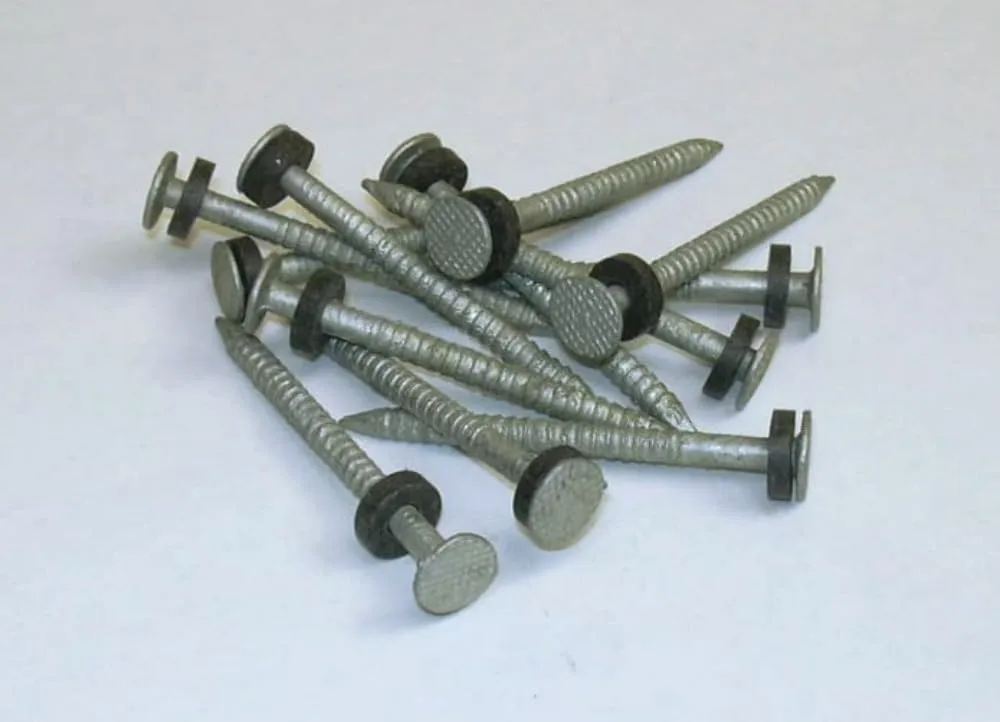 TaylorMade 96028 Galvanized Rubber Bushing Nails with Washer - Strip of 12