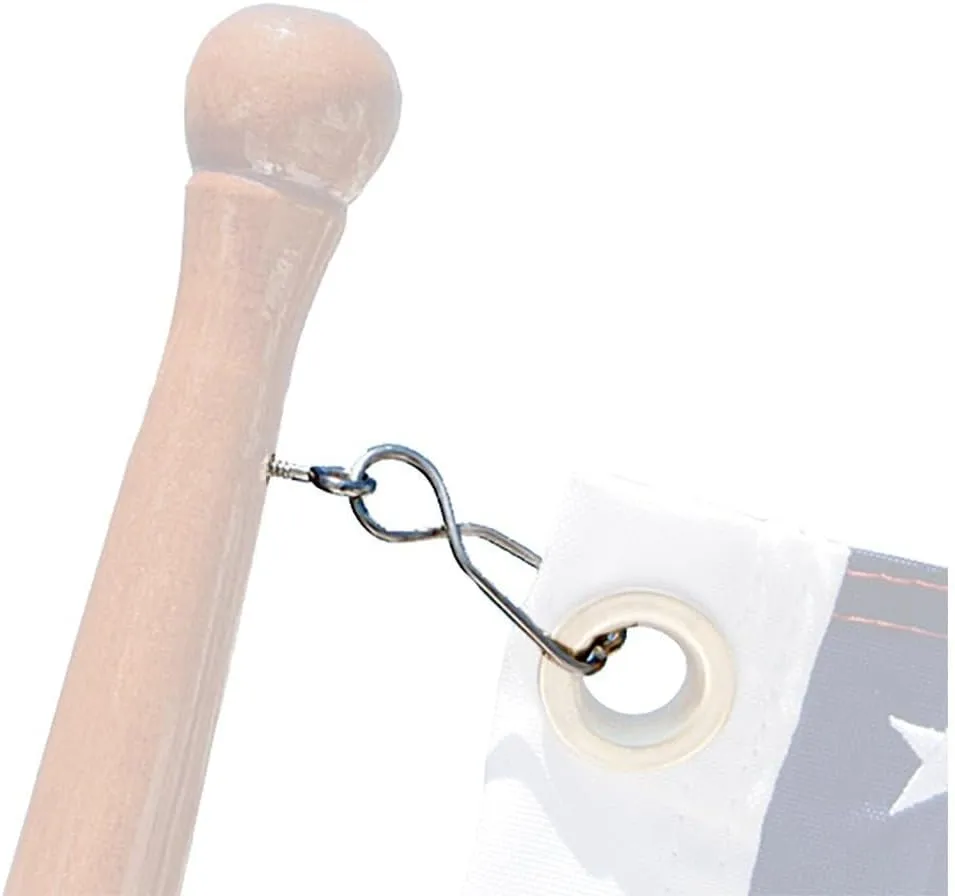 Taylor Made Skipper Flag Clips w/SS Screw Eyes (4pk)