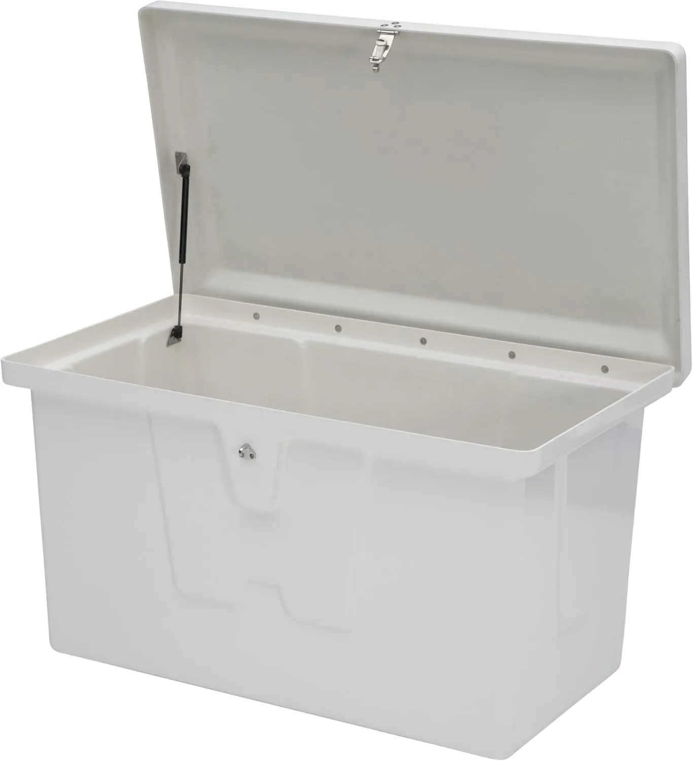 TAYLOR MADE Stow 'N Go Small Fiberglass Deep Dock Box, White (27"H x 46"W x 26"D)
