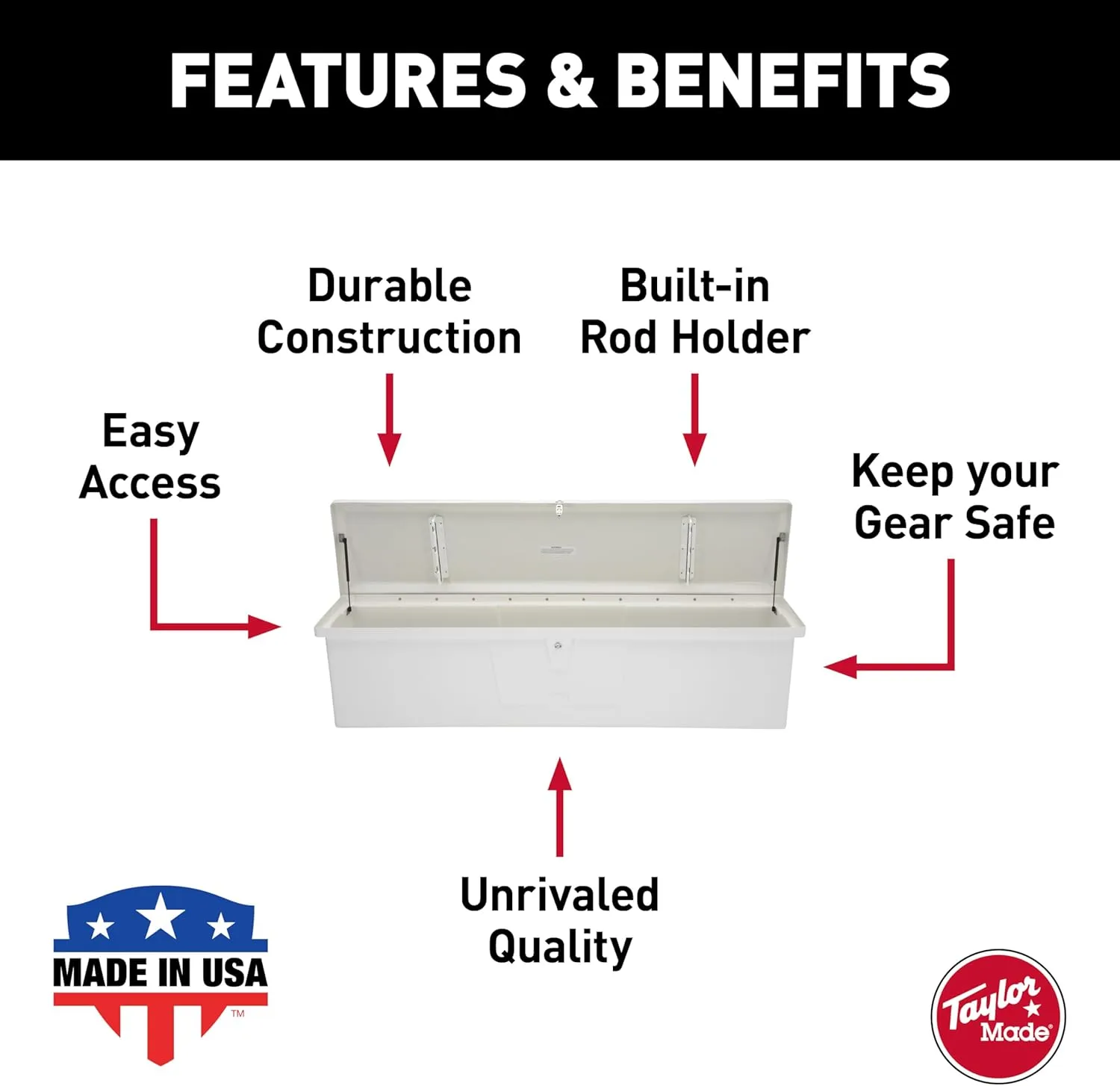 TAYLOR MADE PRODUCTS Stow 'N Go Fiberglass Fisherman's Dock Box