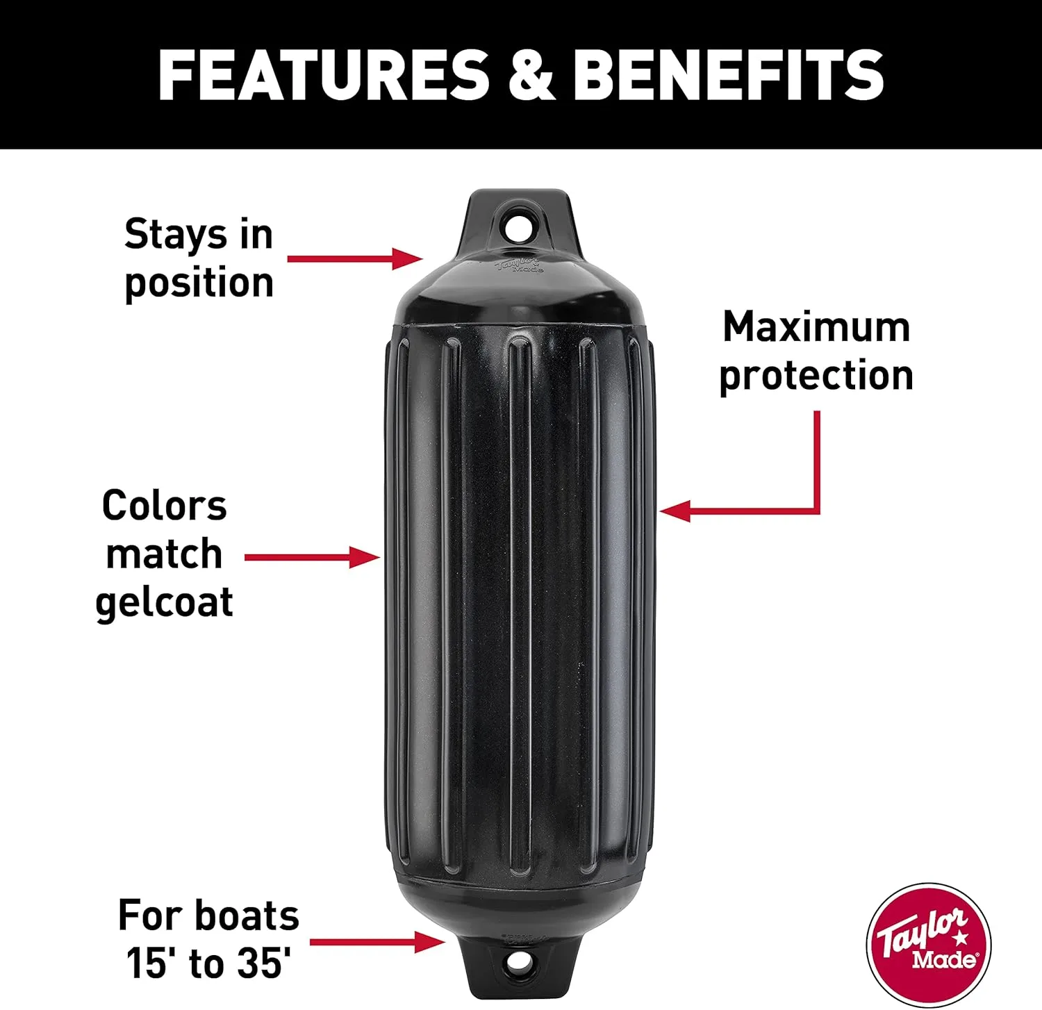 TaylorMade Super Gard Inflatable Vinyl Boat Fender