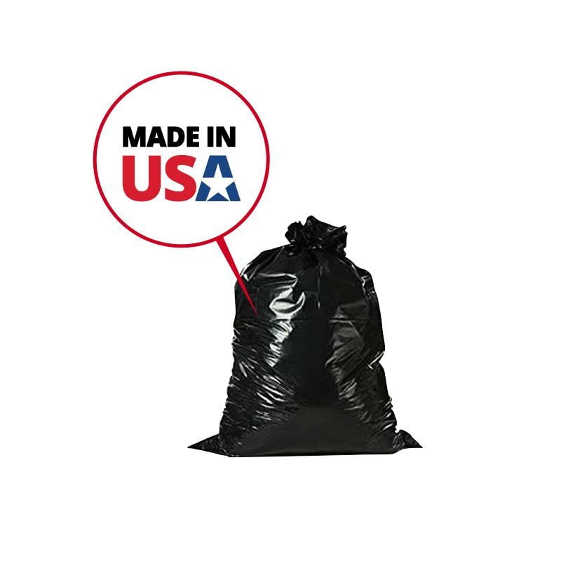 100 Count 55 Gallon Black Trash Bags 3Mil