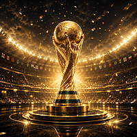 World Cup Sports Football Trophy Resin 21cm