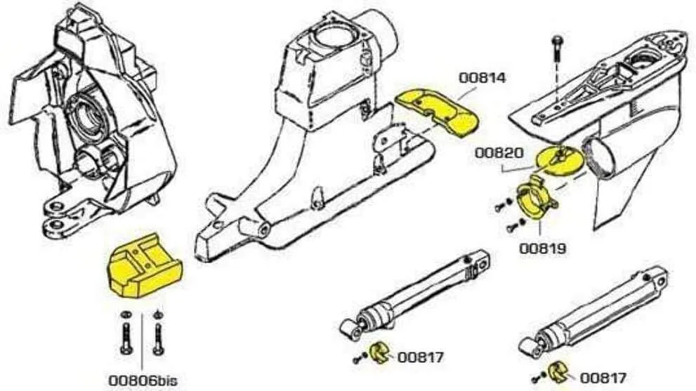 Tecnoseal Anode Kit w/Hardware - Mercury Alpha 1 Gen 2 - Magnesium
