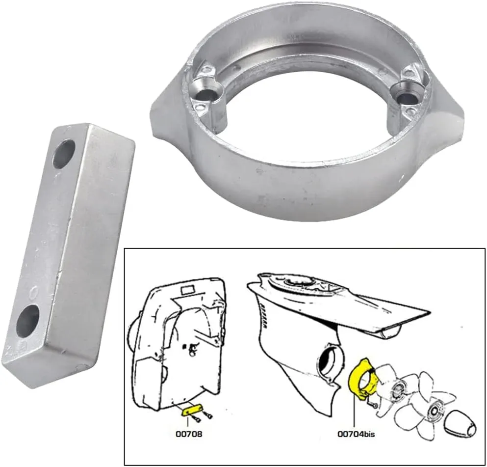 Tecnoseal Anode Kit w/Hardware - Volvo Duo-Prop 290 - Zinc