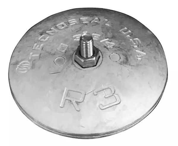 Tecnoseal R3 Rudder Anode - Zinc - 3-3/4" Diameter