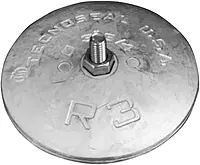Tecnoseal R3 Rudder Anode - Zinc - 3-3/4" Diameter