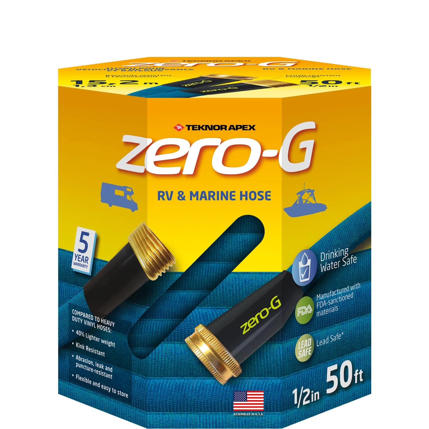 Teknor Apex-4006-50 Zero-G 1/2" x 50', Blue