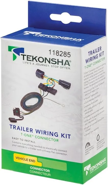 Tekonsha 118285 Tow Harness, 4-Way Flat, Compatable with 2018-2022 Chevrolet Equinox, 2018-2023 GMC Terrain