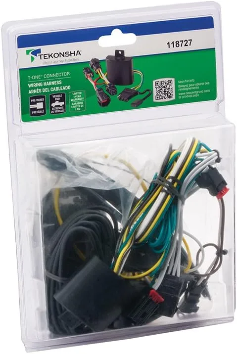 Tekonsha 118727 T-One Connector Assembly with Upgraded Circuit Protected ModuLite HD Module, 1 Pack , Black