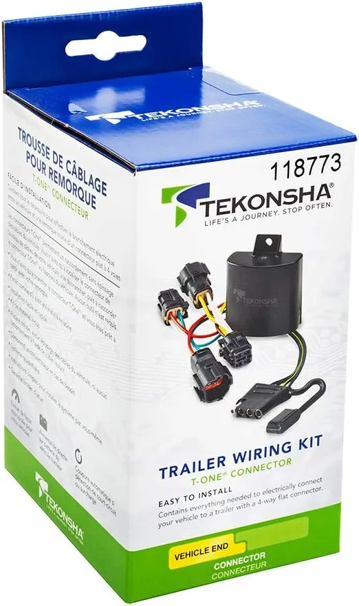 Tekonsha 118773 T-One Connector Assembly with ModuLite HD Module, Black
