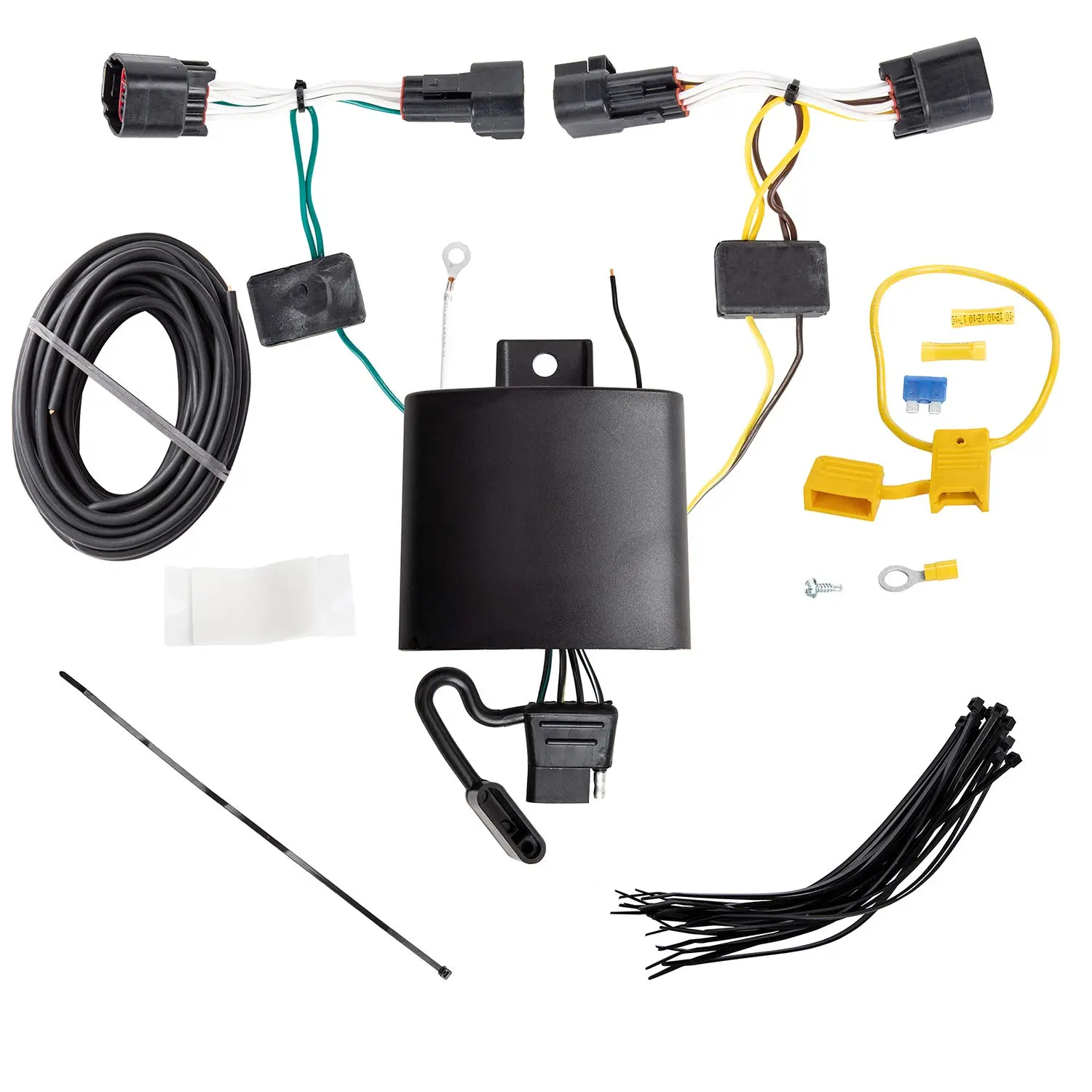 Tekonsha 118785 T-One Connector Assembly with Upgraded Circuit Protected ModuLite HD Module , Black