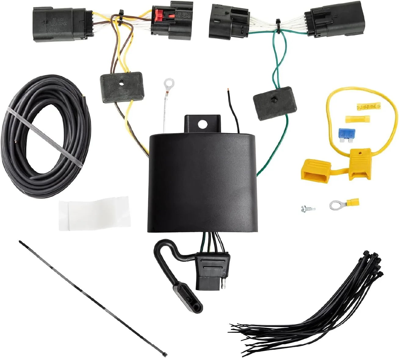 Tekonsha 118786 T-One® T-Connector Custom Harness, 4-Way Flat, w/Circuit Protected ModuLite® HD Module, Compatible with 2020-2024 Jeep Gladiator, 2018-2024 Jeep Wrangler.