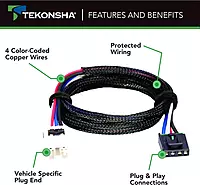 TEKONSHA 305000 Trailer Brake Controller Custom Harness - Compatible with Infiniti & Nissan