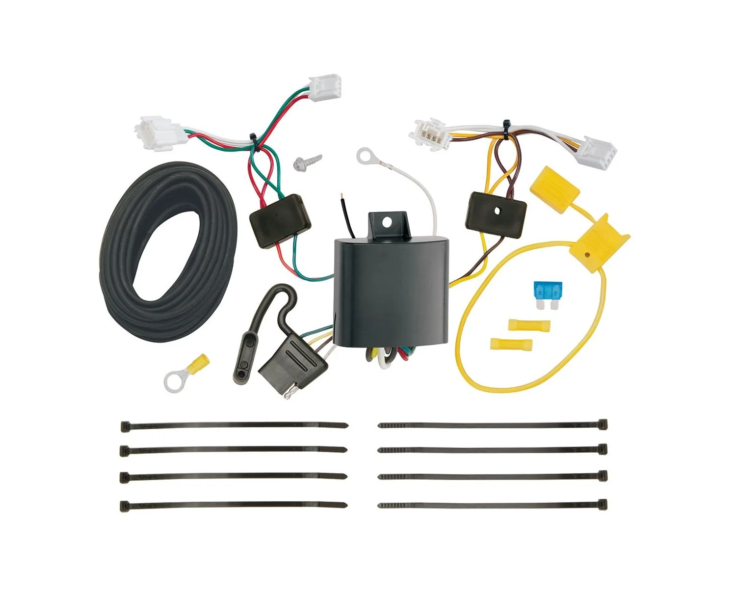 Tekonsha T-One® T-Connector Harness, 4-Way Flat, Compatible with Select Honda HR-V, Black