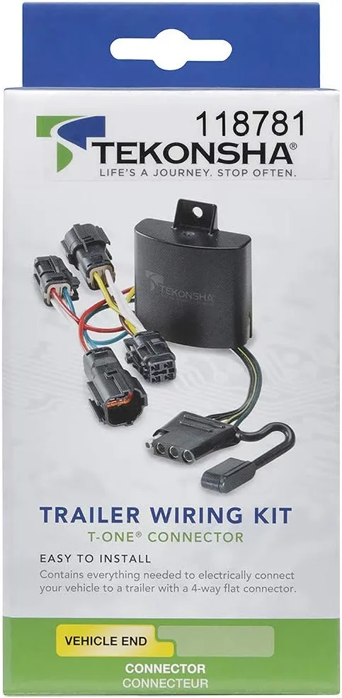 Tekonsha T-One® T-Connector Harness, 4-Way Flat, Compatible with Select Honda Odyssey