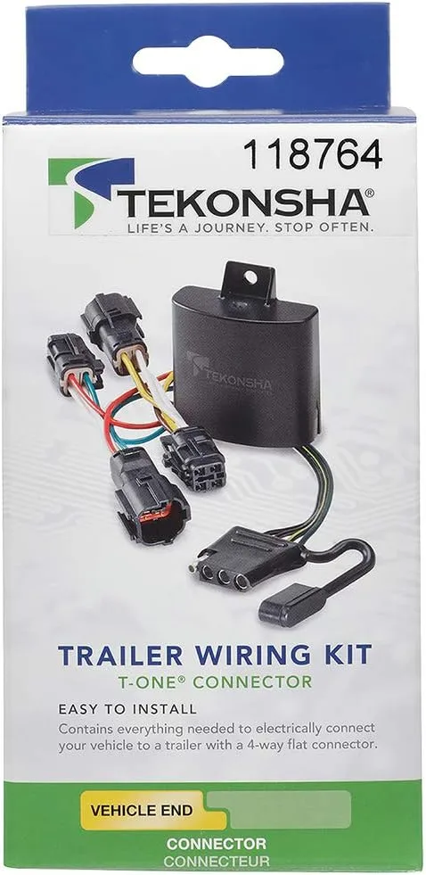 Tekonsha T-One® T-Connector Harness, 4-Way Flat, Compatible with Select GMC Terrain