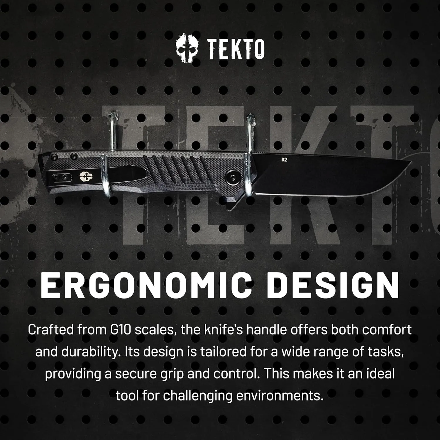 TEKTO F1 Alpha Folding Pocket Knife - 3.1" Titanium-Coated D2 Steel, G10 & Carbon Fiber Handle