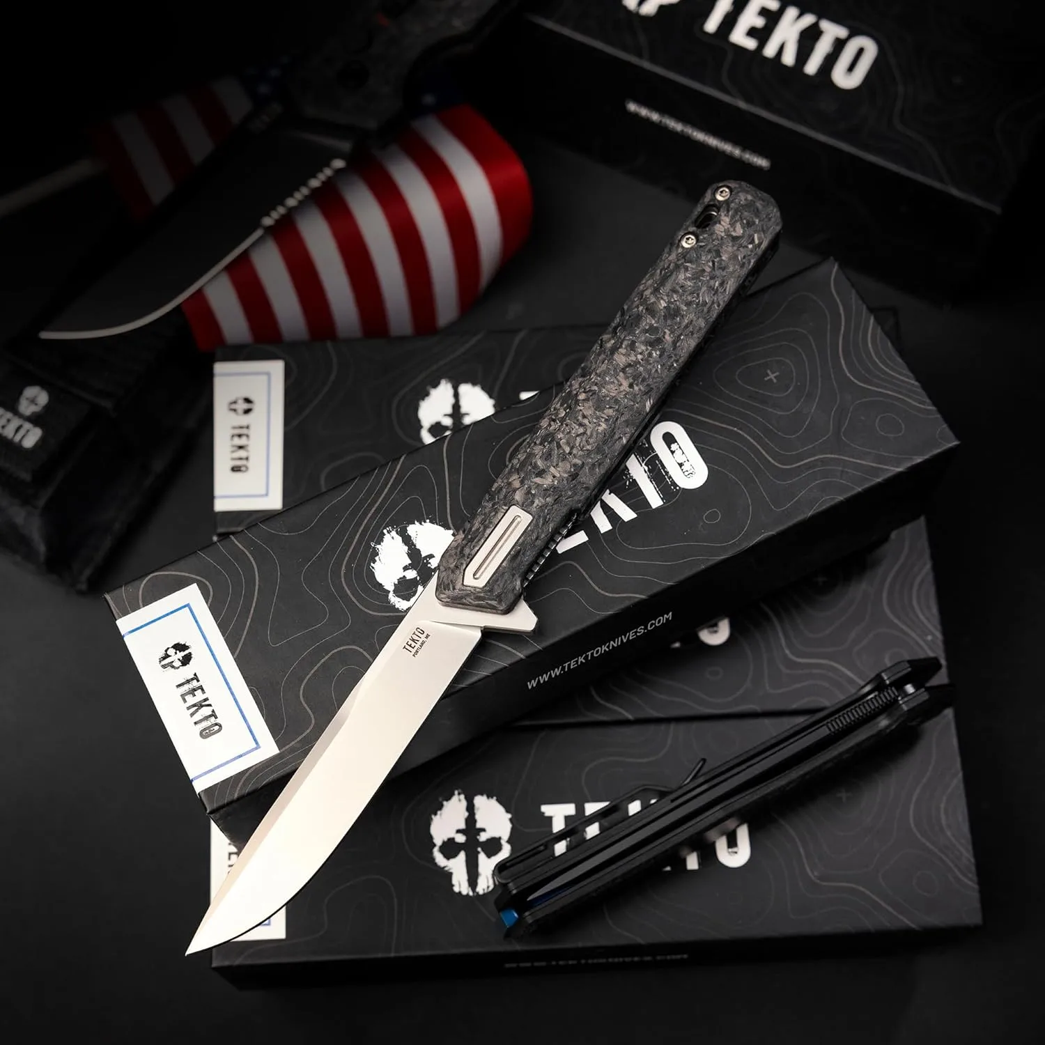 TEKTO F2 Bravo Folding Knife - D2 Steel, Ceramic Ball Bearings