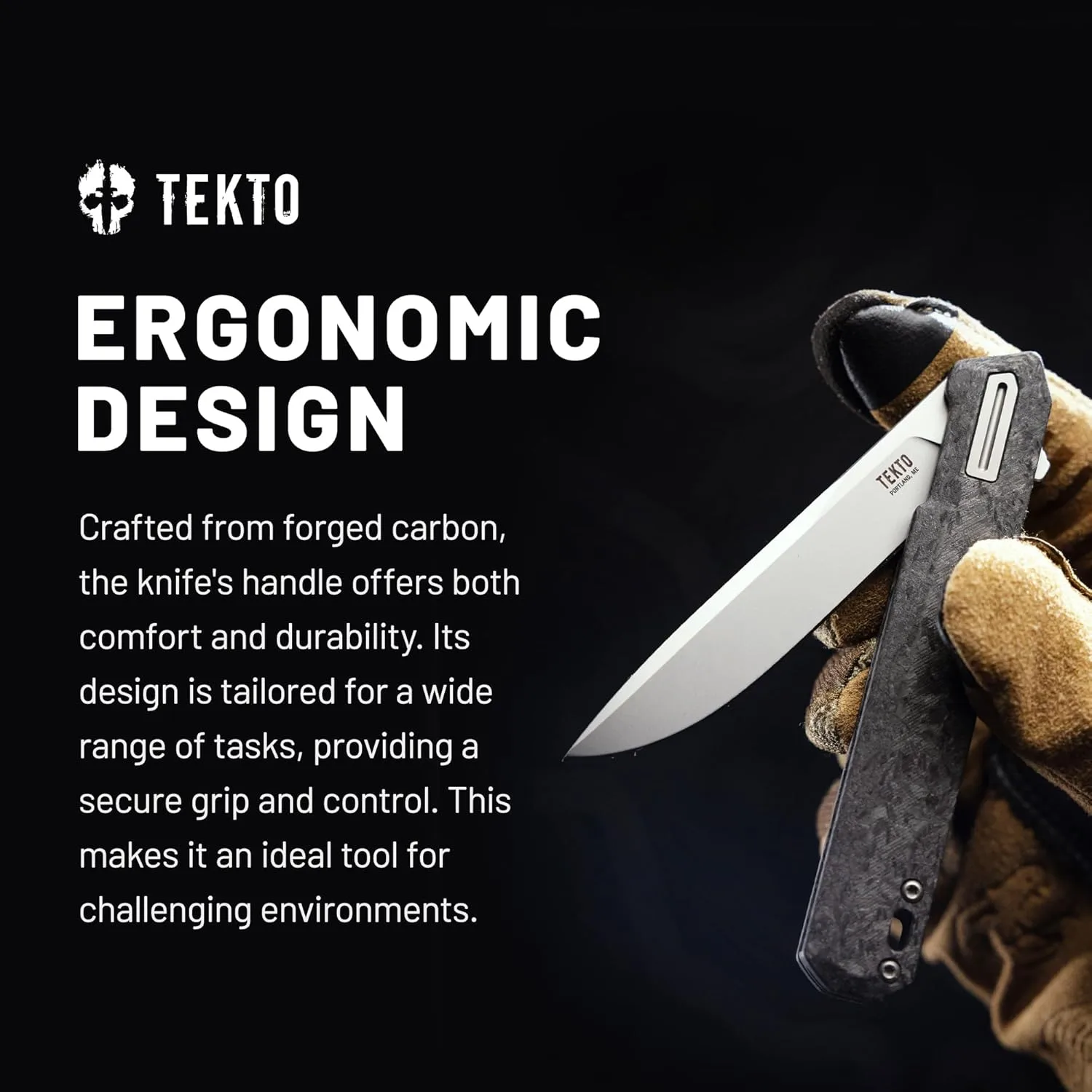 TEKTO F2 Bravo Folding Knife - D2 Steel, Ceramic Ball Bearings